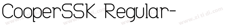 CooperSSK Regular字体转换